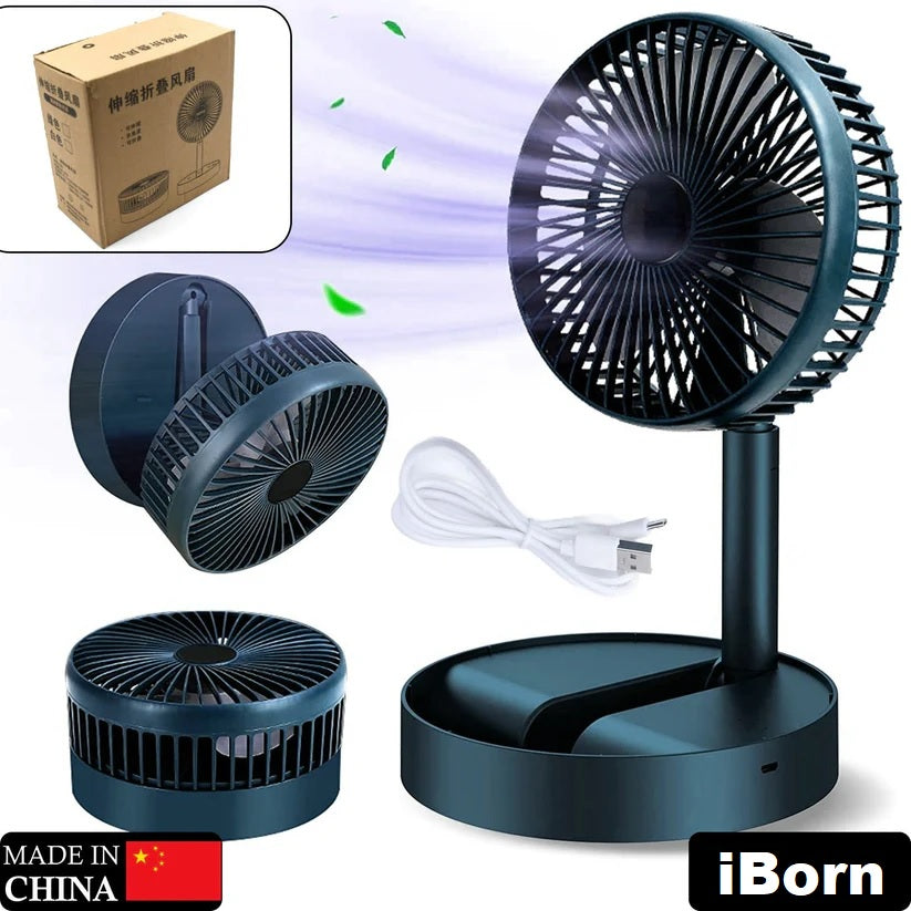 Adjustable Portable Desktop Fan - Telescopic Silent Personal Cooling for Office & Travel