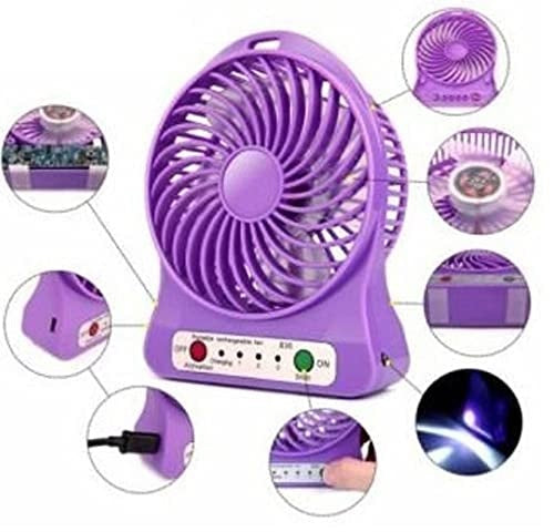 Battery Operated Handy Summer Cooling Rechargeable Portable Mini USB Desk High Power 3-Speed Fan