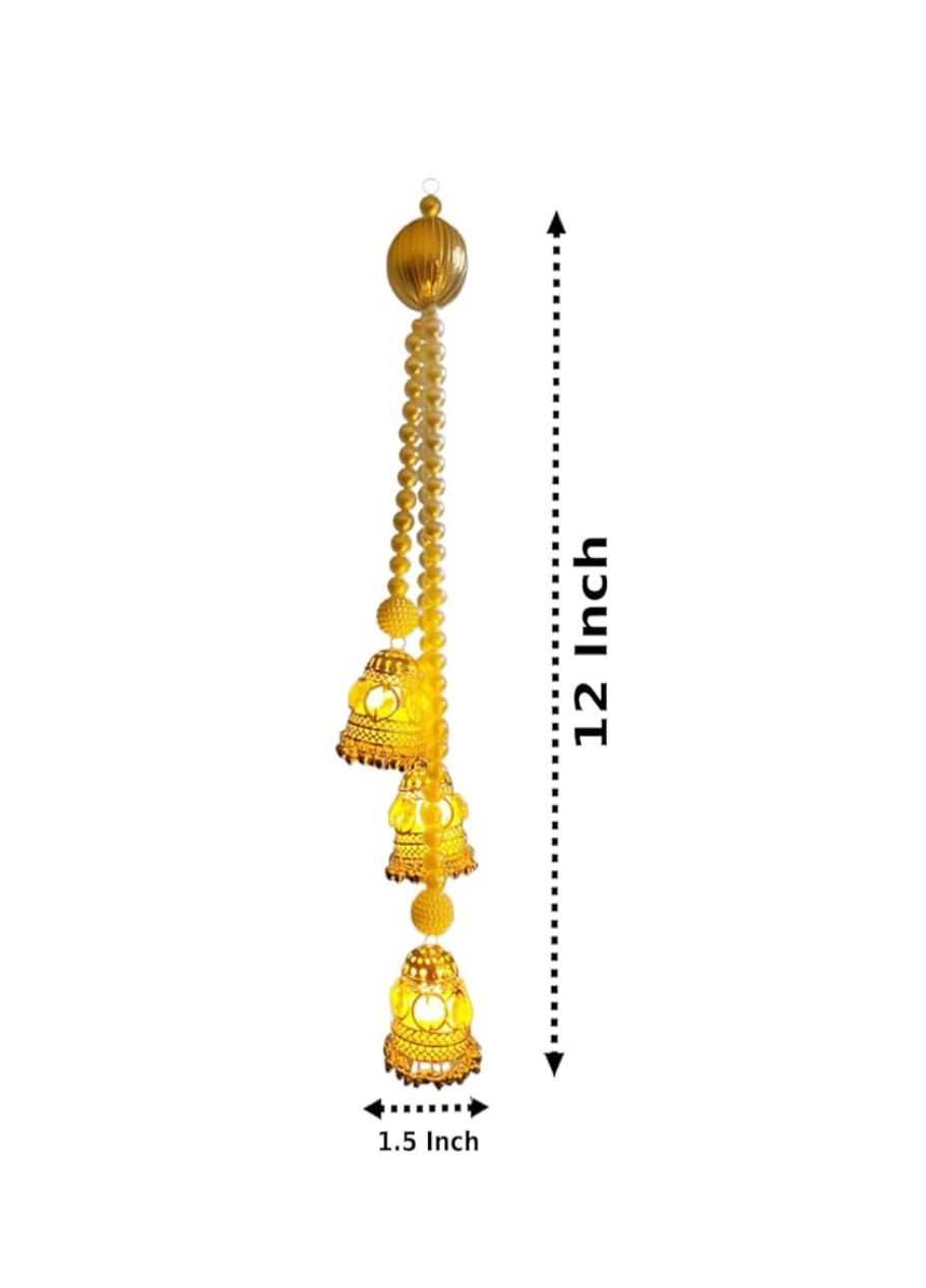 Wall Hangings for Home Decoration, Diwali Lights, Handmade Diwali Decoration Wall hangings, Door Valance Hanging with LED T-Lights