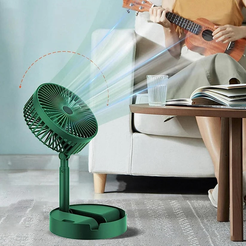 Adjustable Portable Desktop Fan - Telescopic Silent Personal Cooling for Office & Travel