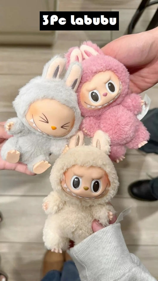 3PC Labubu Doll Character Action Figure Design Collectible Toys Home Decorations The Monsters Big Energy Series Blind Labubu Doll Box Cute Toy Decor Gift