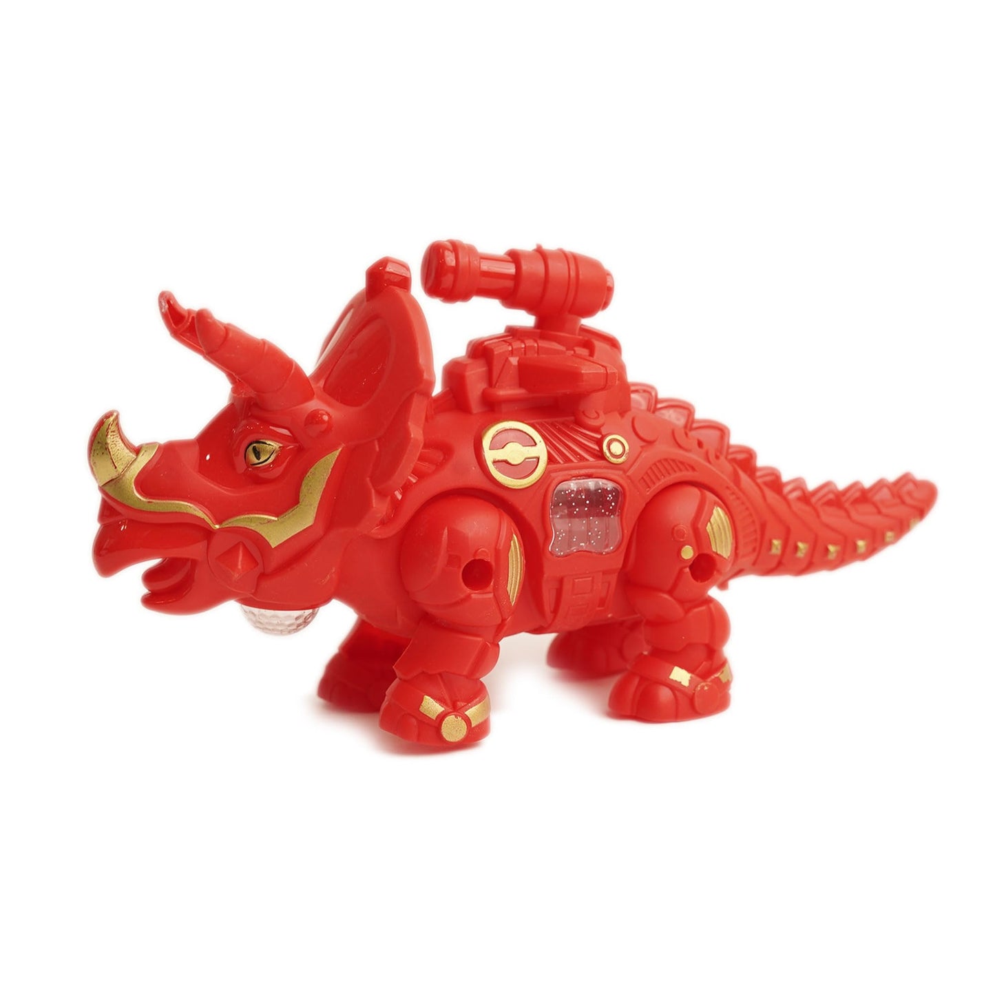 Electric Walking Dinosaur Toy with Spray and LED Light Features Interactive Triceratops for Kids Realistic Sound Effects Fun Educational Gift for Boys Girls
