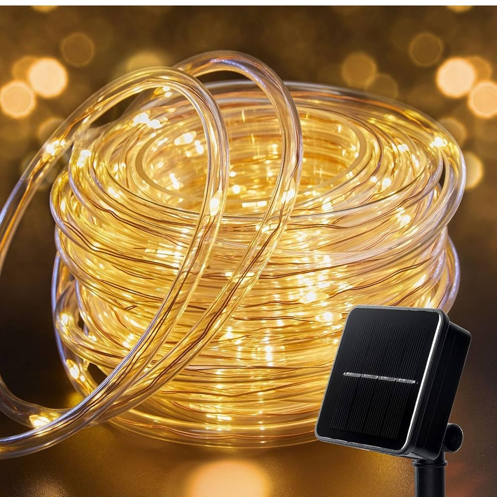 Solar Rope Lights Solar Powered String Lights 40 FT 120 LED's 8 Modes