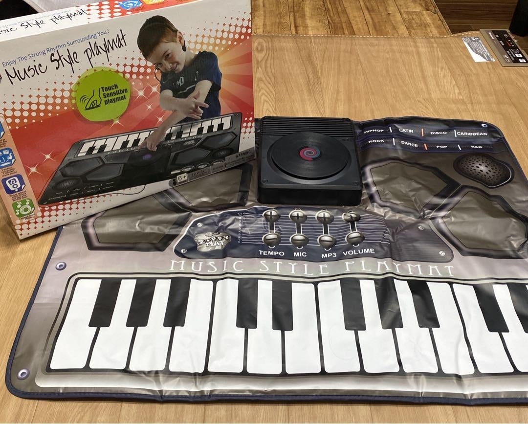 Musical Playmat with Microphone with Touch Sensitive 24-Button Keyboard Musical