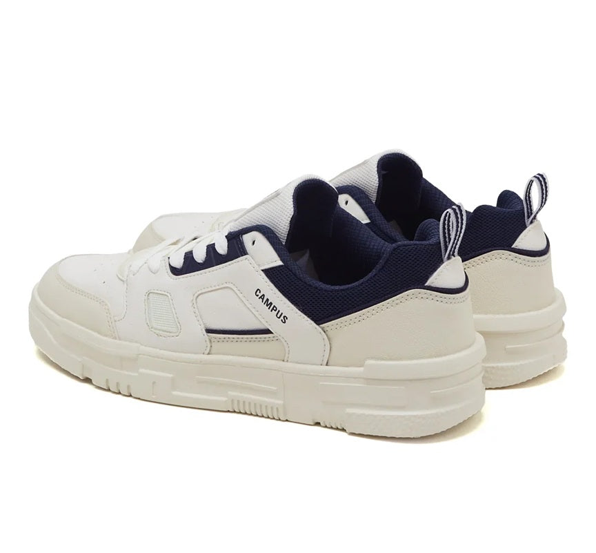 Retro-Court Off-White Sneakers for Men | Cushioned Casual Shoes with Textured Sole