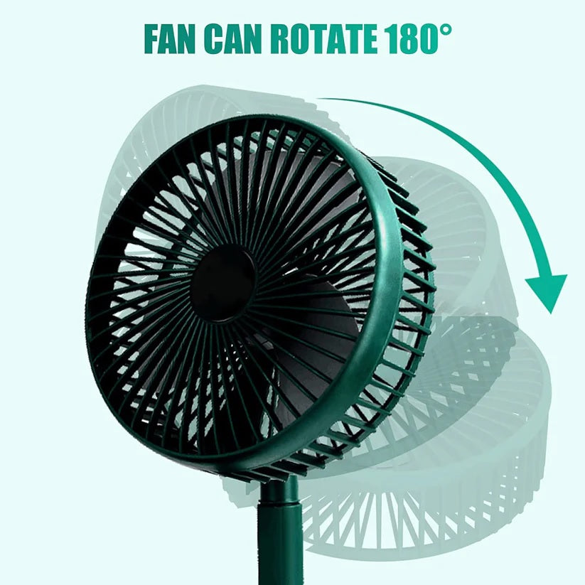 Adjustable Portable Desktop Fan - Telescopic Silent Personal Cooling for Office & Travel