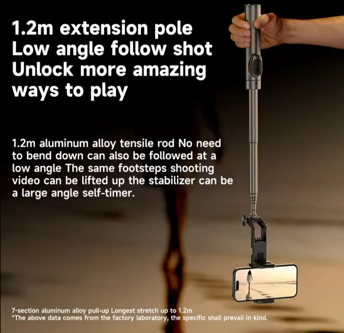 Single-Axis Stabilizer Bracket MINI Selfie Stick Tripod - Portable Handheld Gimbal for Smartphones