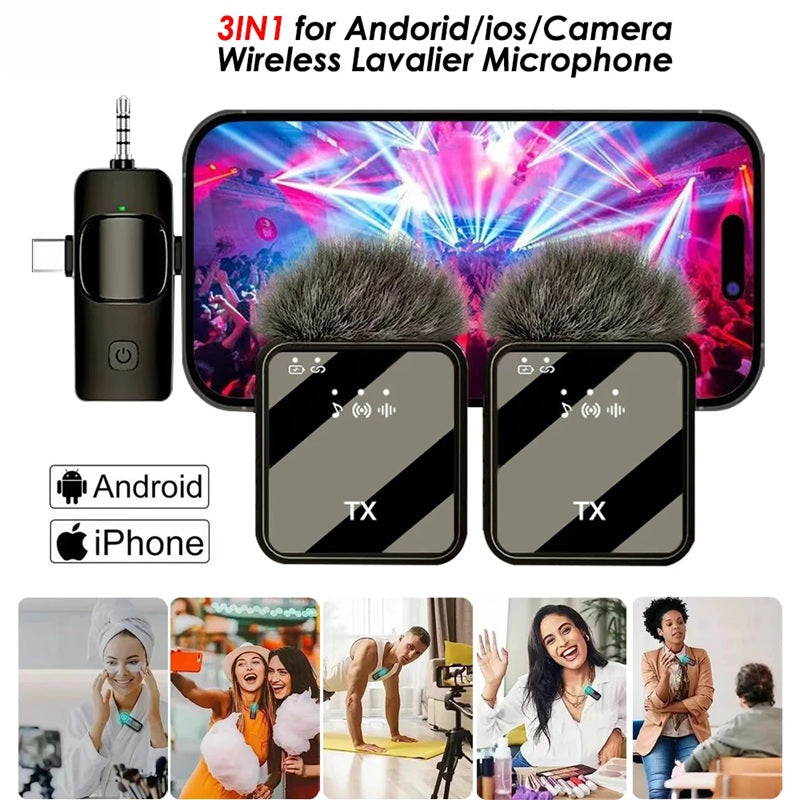 F11Wireless Mic for Youtubers,Wireless Microphone with 30-Hour Charging Case,Intelligent Noise Reduction Wireless Mic for YouTube, Ideal Mike for YouTube Channel