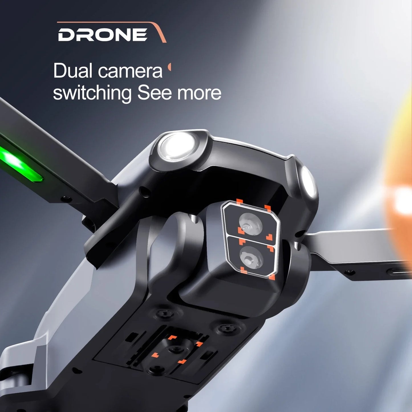 F9 Brushless Drone Five Sided Obstacle Avoidance with Dual Battery 4K-1080P HD Dual Camera WIFI FPV Gesture Selfie Flips Mode App One Key Headless Mode functionality