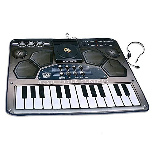 Musical Playmat with Microphone with Touch Sensitive 24-Button Keyboard Musical