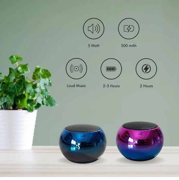 JBL Mini Boost 4 Bluetooth Speaker 4D Mini Electroplating Round Steel Speaker