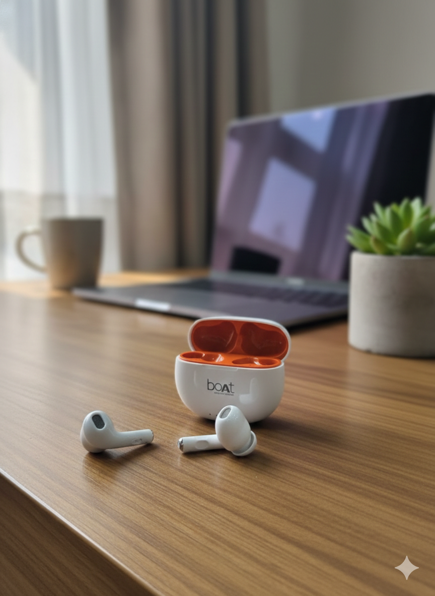 Airdopes 60 | 13mm Drivers | 60-Hour Playtime | Active Noise Cancellation Compact Power: ASAP Fast Charge & Quad Mics with ENx™ Tech