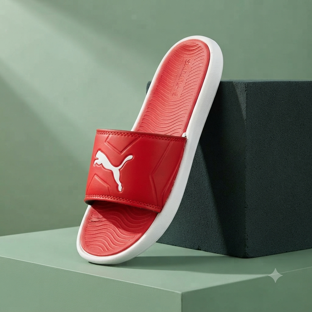 Ultra-Cushion Sport Slides for Men & Women – Red Casual Footwear