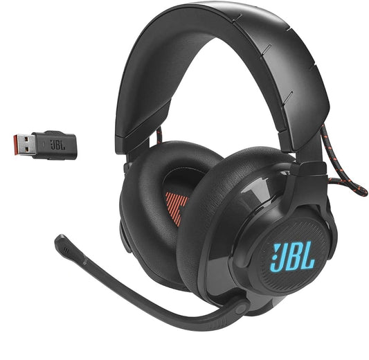JBL Quantum 800 Wireless Over-Ear Professional Gaming Headset with Mic, Active Noise Cancellation, Quantum Surround, Bluetooth 5.0 & Lossless 2.4GHz Wireless - Multi color