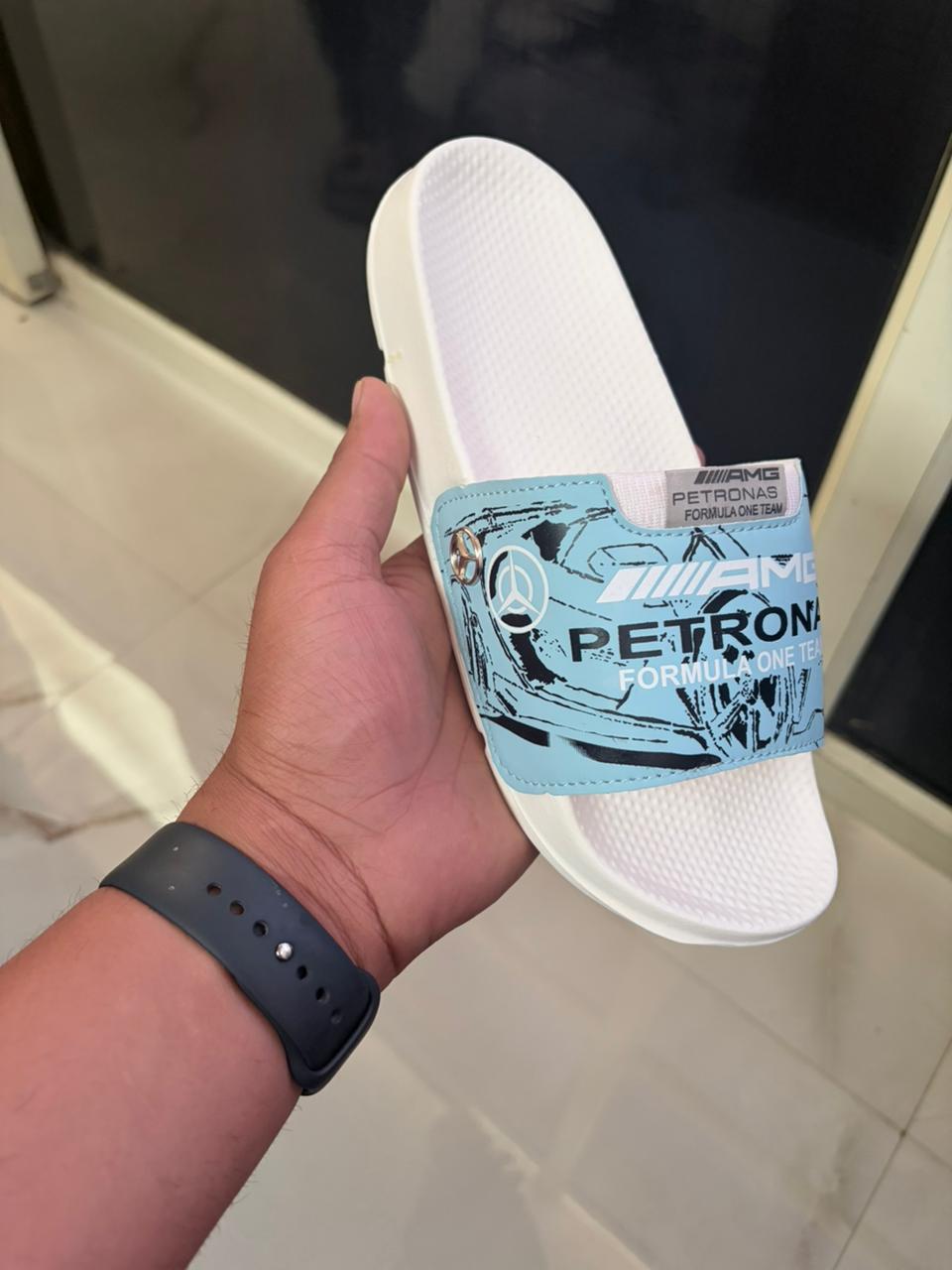 Premium Embossed Logo Lightweight Casual Sport Sliders for Men & Women