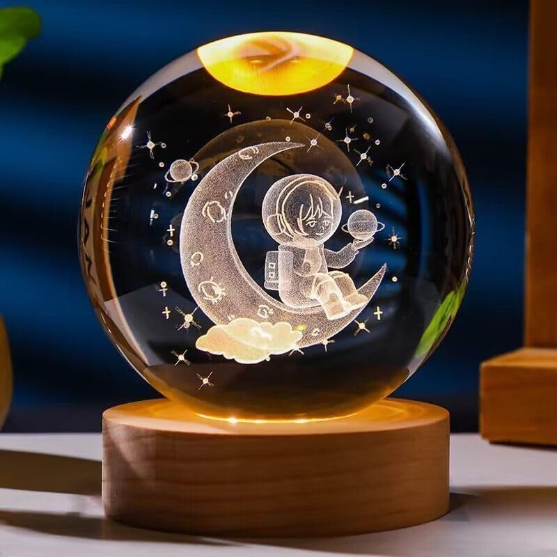 USB Charging 3D crystal Night Lamp