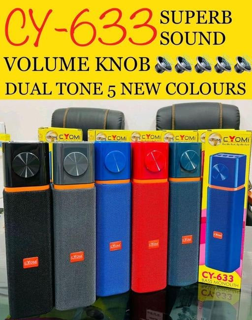 633 Trending Bluetooth 5 W Bluetooth Speaker  (Multi color Stereo Channel)