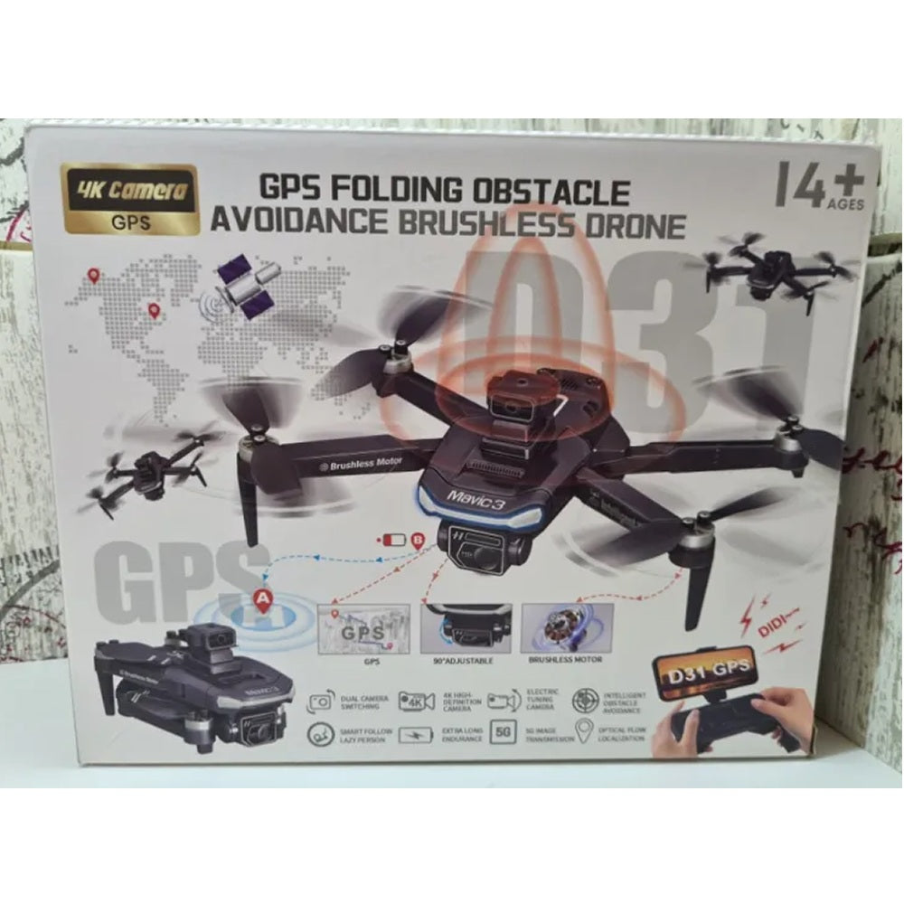 D31 GPS Brushless Motors 1080P HD Dual Camera Drone