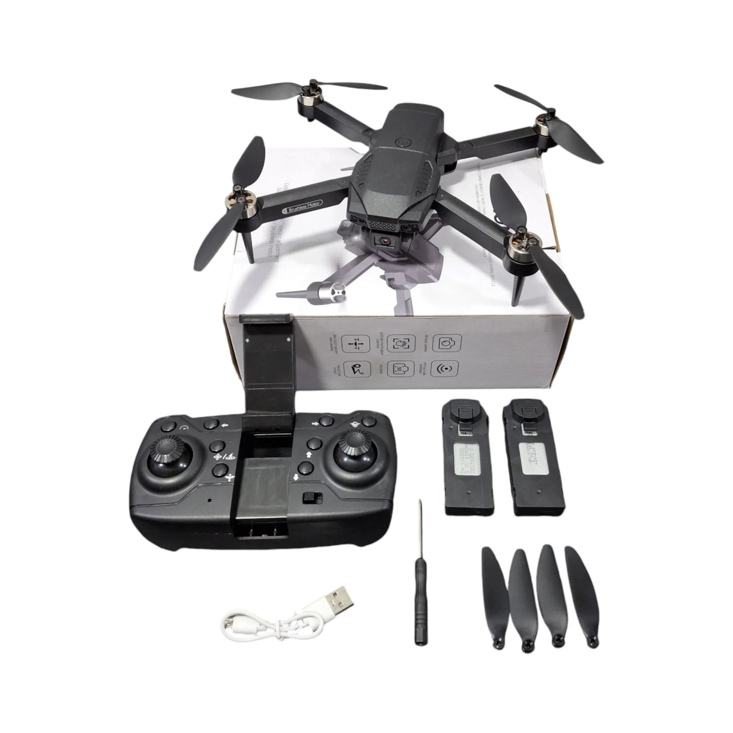 F198 HD Drone BLACK| WiFi HD 720P FPV Camera | Bag Version | Position Locking Drone | Brushless Motor