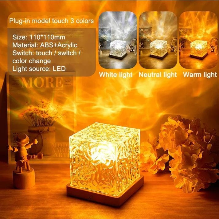 USB Dynamic Water Pattern Light Table Lamp