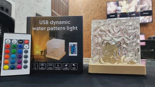 USB Dynamic Water Pattern Light Table Lamp