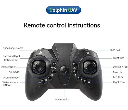 Waterproof 2-in-1 Whale 6 Axis【Can swim in Water & Fly in Air】Quadcopter Drone【Pack of 1】【Multi-Colored】