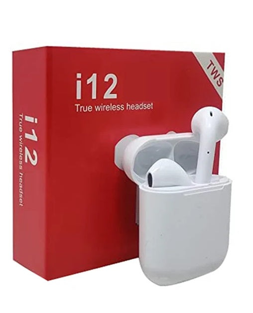 i12 TWS Wireless Bluetooth 5.0 Touch Control Earphones_03 Bluetooth (White, In the Ear)