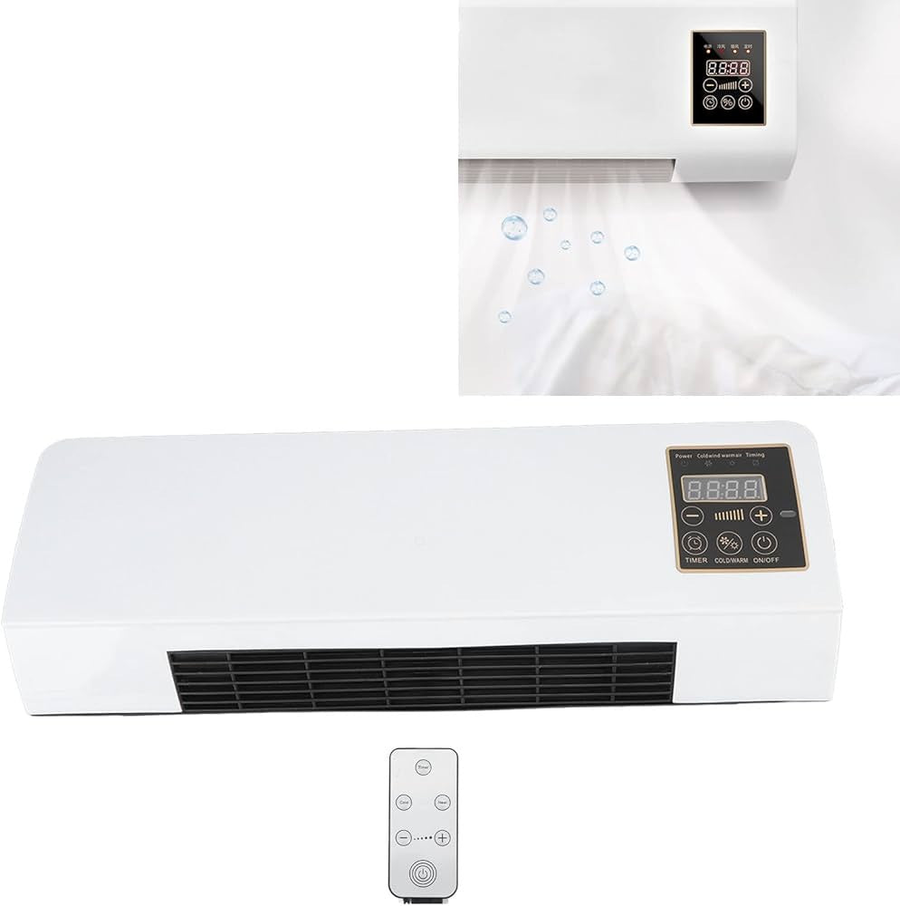 Mini Split Ac/Heating - Wall Mounted Ac Unit | Air Conditioner Portable Ac Heater Combo Unit, 2in1 Wall Mounted Air Conditioner Heater with Remote Control & Timer