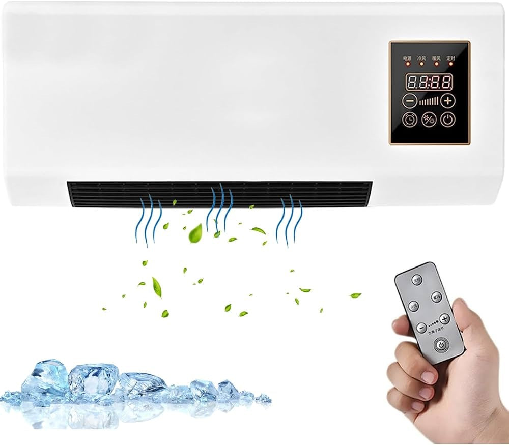Mini Split Ac/Heating - Wall Mounted Ac Unit | Air Conditioner Portable Ac Heater Combo Unit, 2in1 Wall Mounted Air Conditioner Heater with Remote Control & Timer