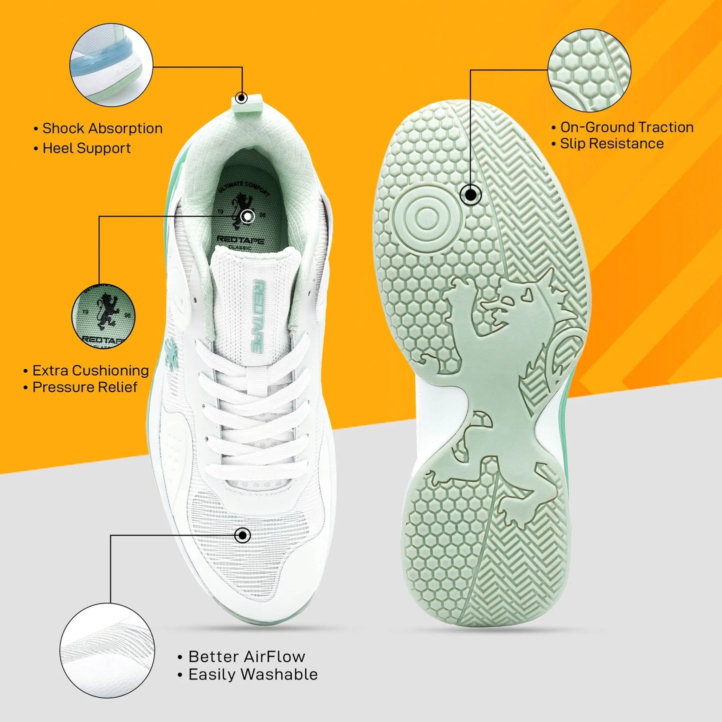 Premium Mint & White Athletic Basketball Sneakers – High-Traction Support with TPU Heel Counter