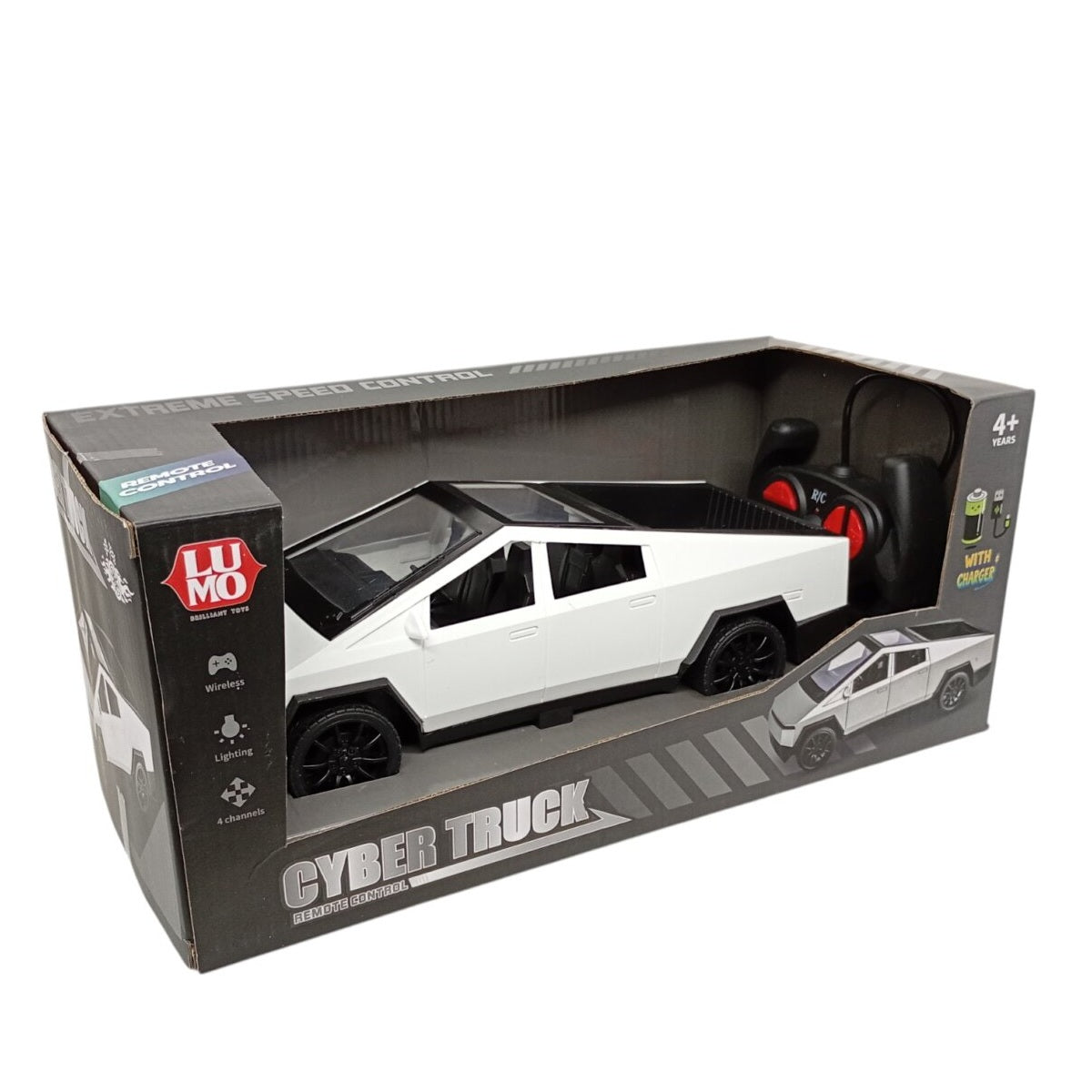 Tesla Cybertruck High Speed RC with 2.4GHz Long Battery Life Light Effects Runs On All-Terrain 1:14 Rc Car- Girls & Boys