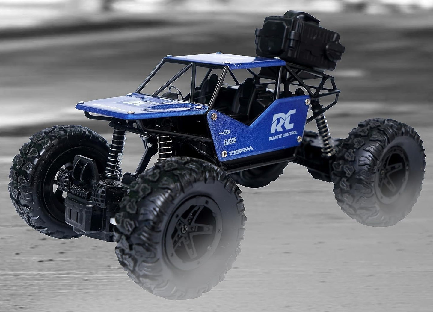 NHR Remote Control car with Mist Smoke Spray Function and Attractive Lights, Rock Crawler 45° Climbing Angle, Rechargeable High Speed Off-Road Monster Truck Rock Climbing Car Toy
