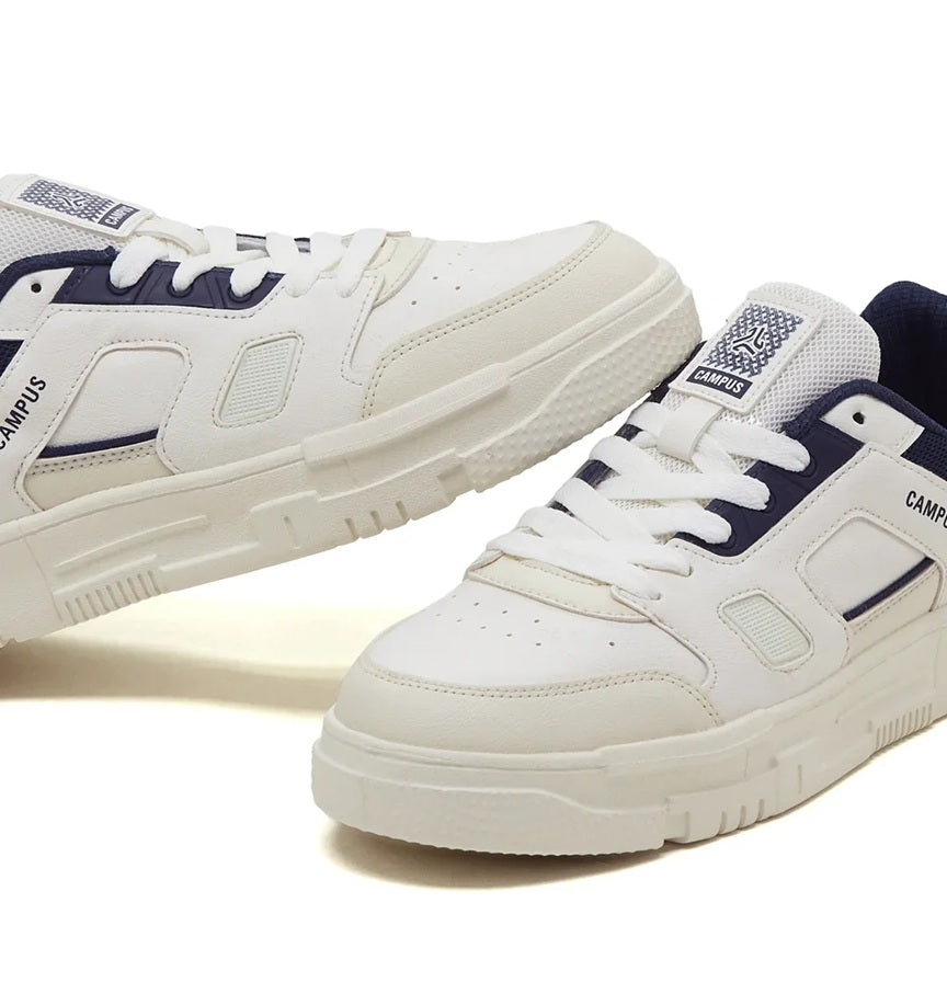 Retro-Court Off-White Sneakers for Men | Cushioned Casual Shoes with Textured Sole