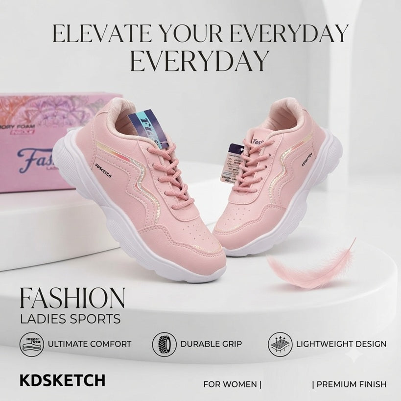 Premium Pink Sports Sneakers for a Modern Look