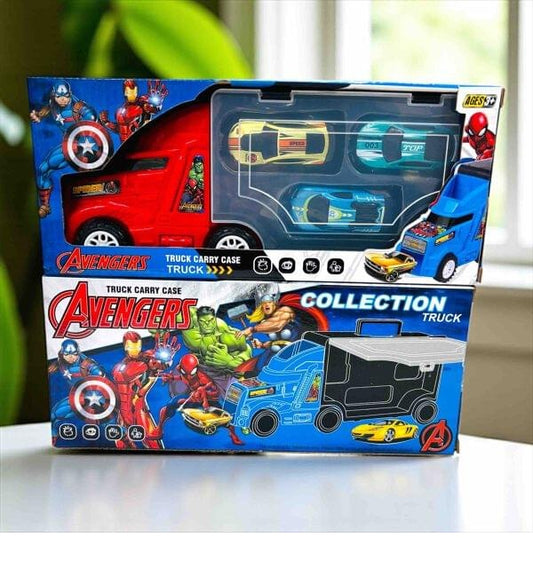 Avengers Carry Case Trucks For Kids - 4 In 1 Big Unbreakable Carrier Transport Truck  (Multicolor)