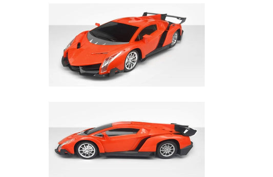 R/C Remote Control Super Sports Car with Doors Opening RC Racing Stunt Model Car Toys with Headlights for Boys (Lamborghini)