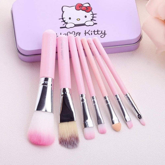 PCS Professional Makeup Brush ( Set of 7 ) , Travel Size Cosmetic Brushes Kit for Face Foundation Blush Eye