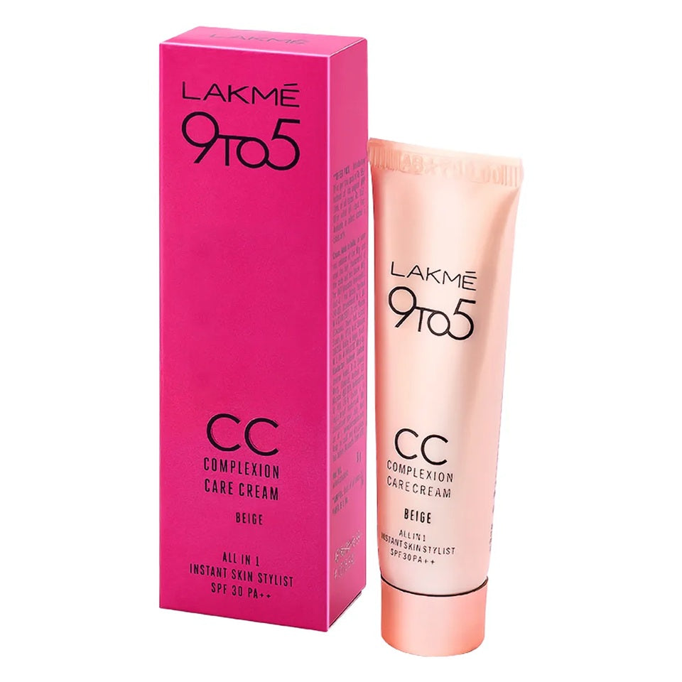 Lakme 9 to 5 CC Cream Bronze with 3% Niacinamide Complex SPF30 PA++ | 90% lightweight moisturizing cream for Care & 10% Foundation for Care |Conceals Dark Spots| Brightens Skin