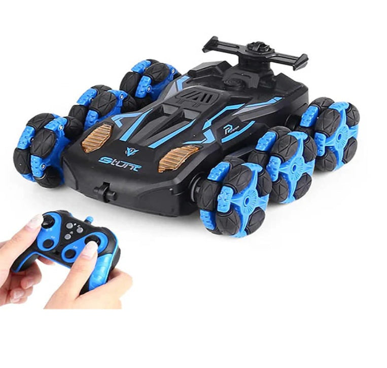 Luxury Stunt 6 Wheels 360 Rotating Remote Control Stunt Car Swing Arm Off Road 2.4Ghz Red