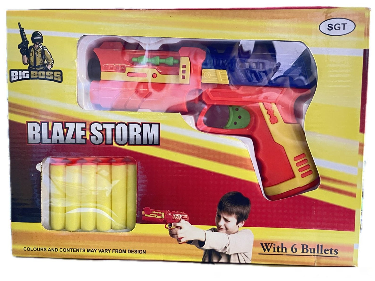 Blaze Storm Gun - High-Power Foam Dart Blaster with Rapid Fire Action Armor Sets