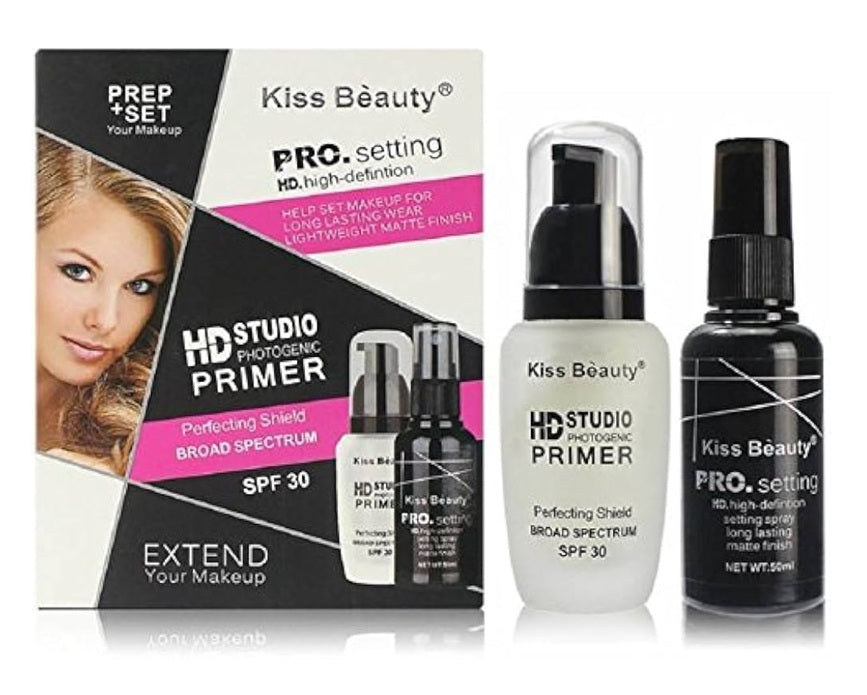 Kiss Beauty Face Primer & Makeup Setting Spray Long Lasting HD Matte Finish