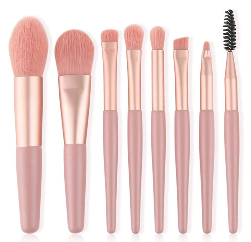 8PCS Professional Makeup Brush Set, Travel Size Cosmetic Brushes Kit for Face Foundation Blush Eye