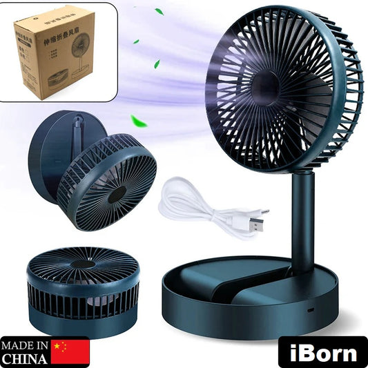 Adjustable Portable Desktop Fan - Telescopic Silent Personal Cooling for Office & Travel