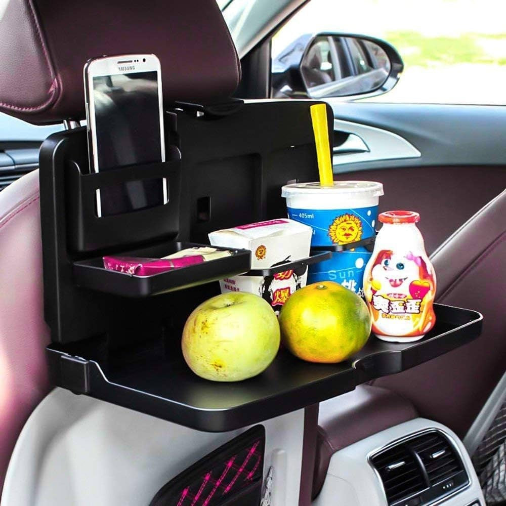 Car Backseat Food Tray with Bottle Cup Holder for Car (Assorted) - 1 PC