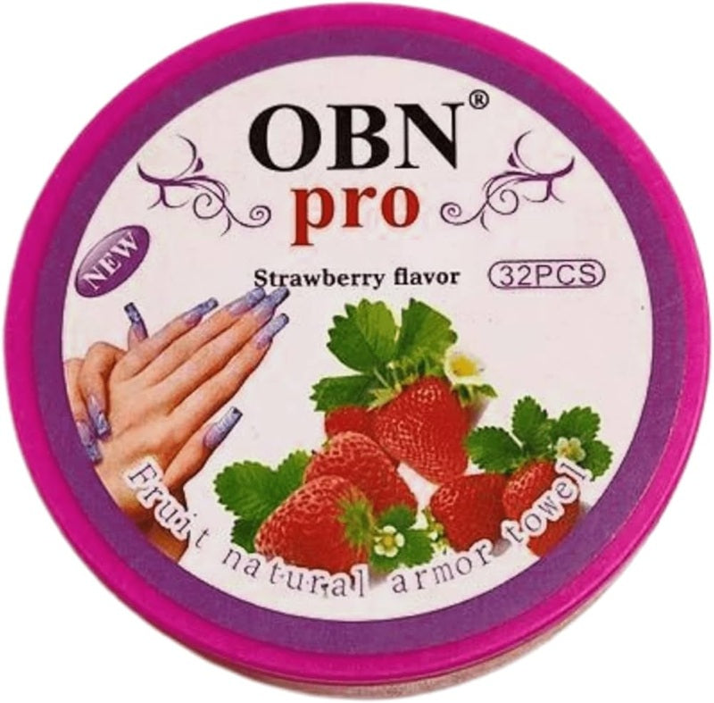 Obn Nail Polish Remover Fruit Natural Armor Towel Tissue Wipes