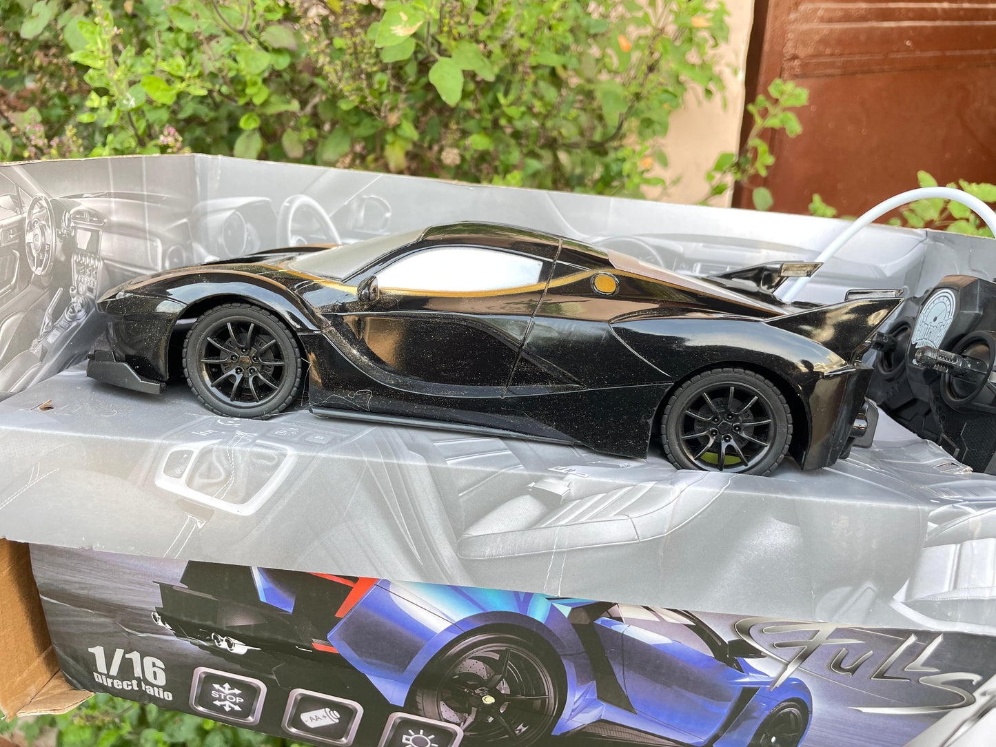 Speed Remote Control Cars 1:16 Scale RC Drift Car 2.4Ghz 30KM/H High Speed 4WD RTR Racing Car with Drift Tires LED Lights 1PCS Rechargeable Batteries RC Sport Cars Toys for Adults Kids Gift,Black