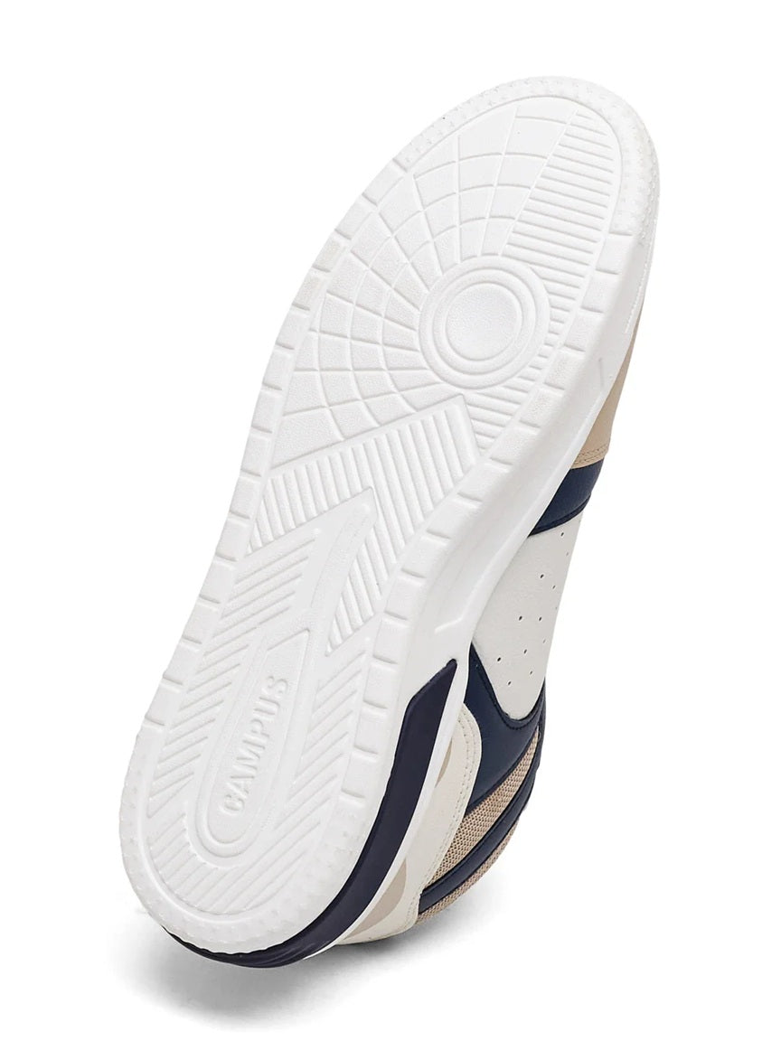 Casual Sneakers for Men | Off-White/Beige/Navy | Premium Streetwear & Athleisure Shoes