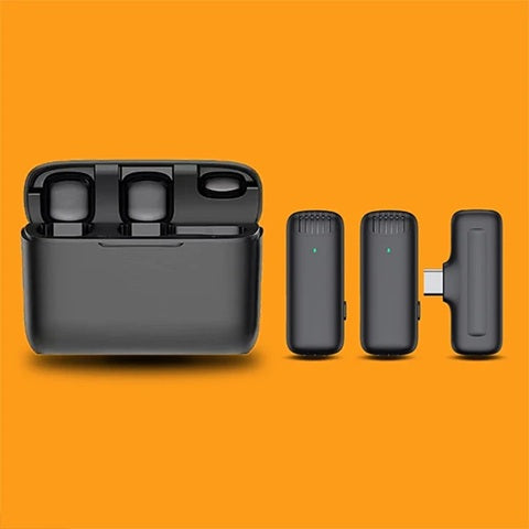 ComfortFriends J13 Wireless Microphone for Recording, Lavalier Mic with Charging Case, Compatible with Type-C Android & Tablet, Noise Reduction Mic for Youtubers, Video, Facebook & Live Streaming