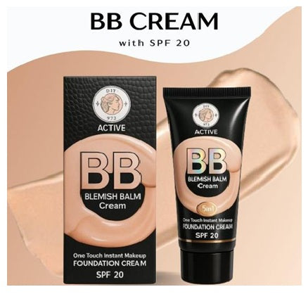 Active BB Blemish Balm Cream, 5-in-1 Foundation with SPF 20, One Touch Instant Makeup