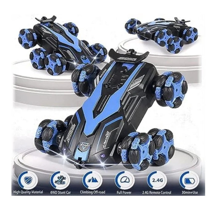 Luxury Stunt 6 Wheels 360 Rotating Remote Control Stunt Car Swing Arm Off Road 2.4Ghz Red